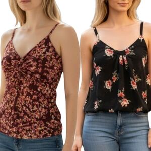 Express Floral Sheer Tank Top Bundle of 2